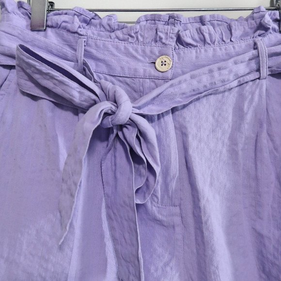 Mango High Waisted Belt Shorts and Square Neck Top - Picture 7 of 11